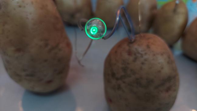 Онлайн-эксперимент «Картофельная батарейка»